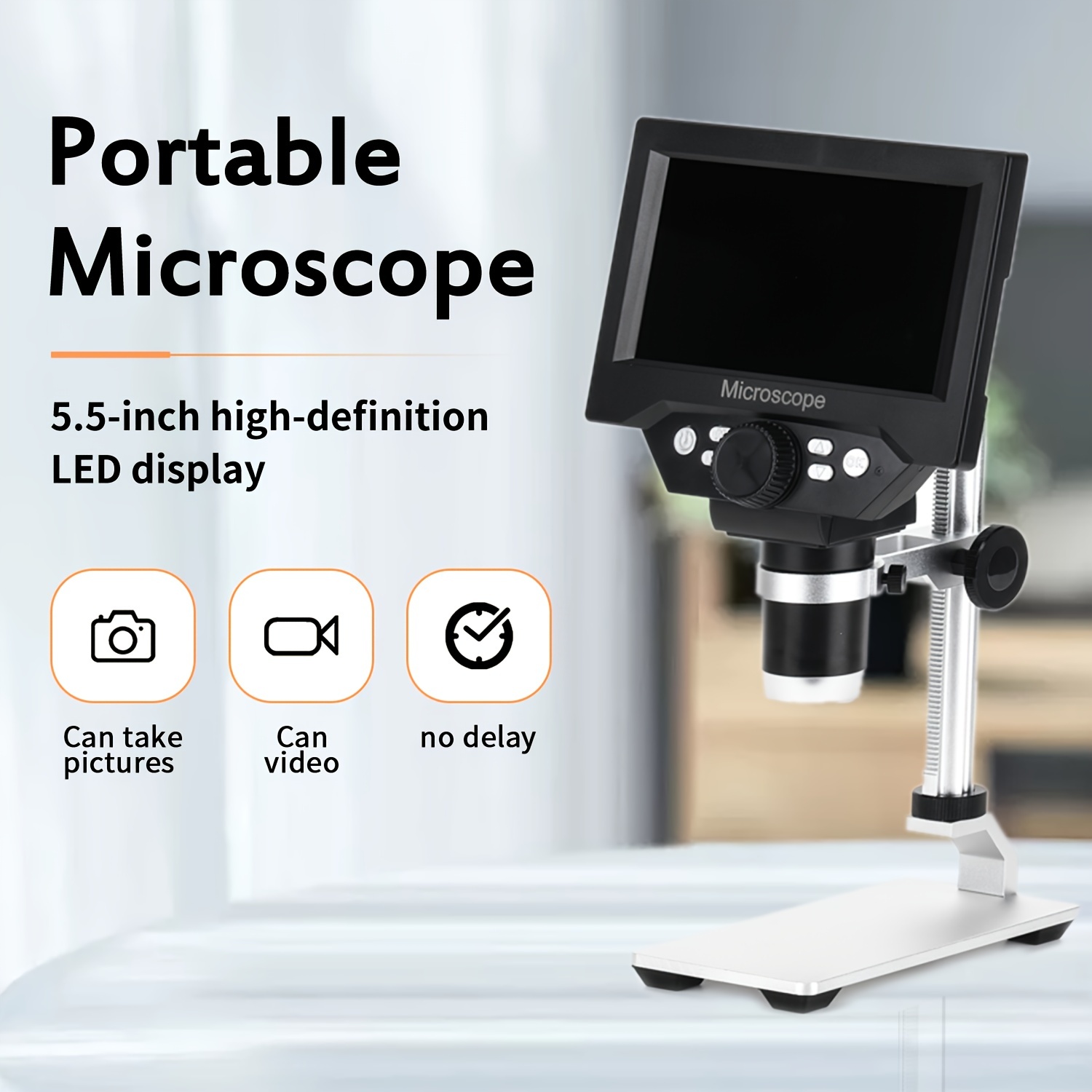 Microscope numérique 1600X caméra 2MP type-c USB Microscope électronique  Portable pour soudage loupe LED pour la réparation des téléphones portables  - AliExpress