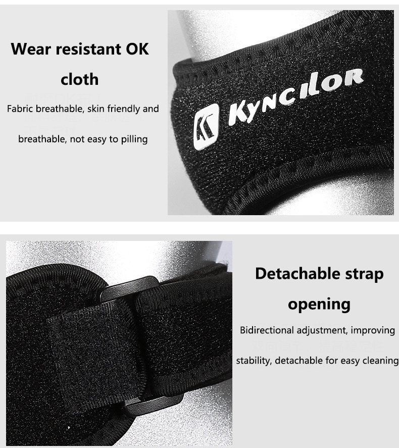 Dropship One Piece Adjustable Patella Knee Strap Brace Support Pad Pain  Relief Band Stabilizer Hiking Soccer Basketball Volleyball Squats to Sell  Online at a Lower Price