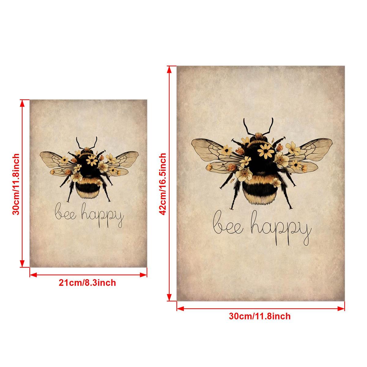 Nature - Print Canvas Poster Bee Kind Yourself Happy Temu Bee Bee