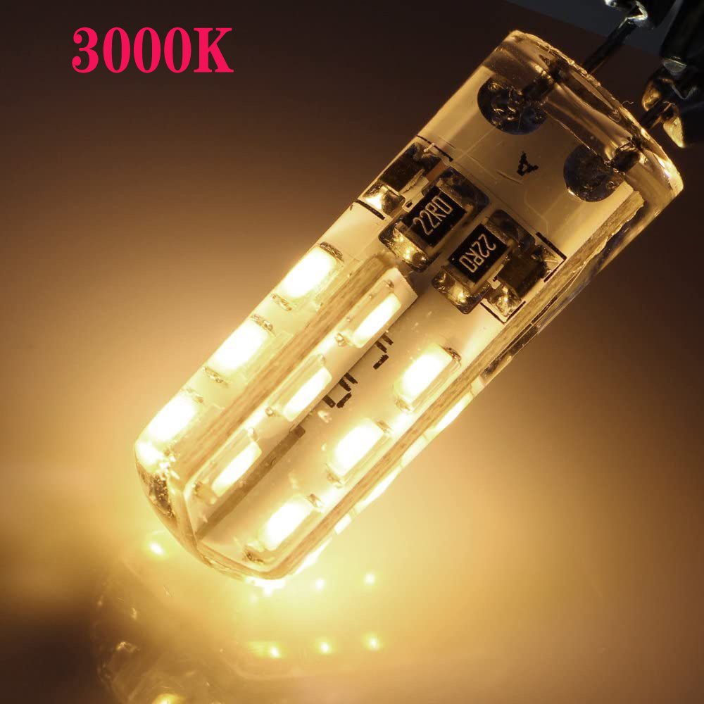 Edm Bi-Pin-Silikon-LED-Birne G4 2W 180 Lumens 6400K Silber