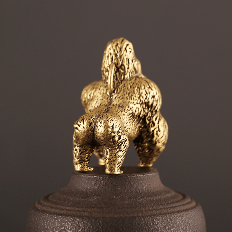 Brass Gorilla Desktop Decoration Monkey Statue Decoration - Temu