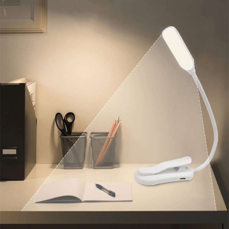 Lampe de lecture rechargeable à 7 LED avec lumière du jour blanche chaude  et froide à