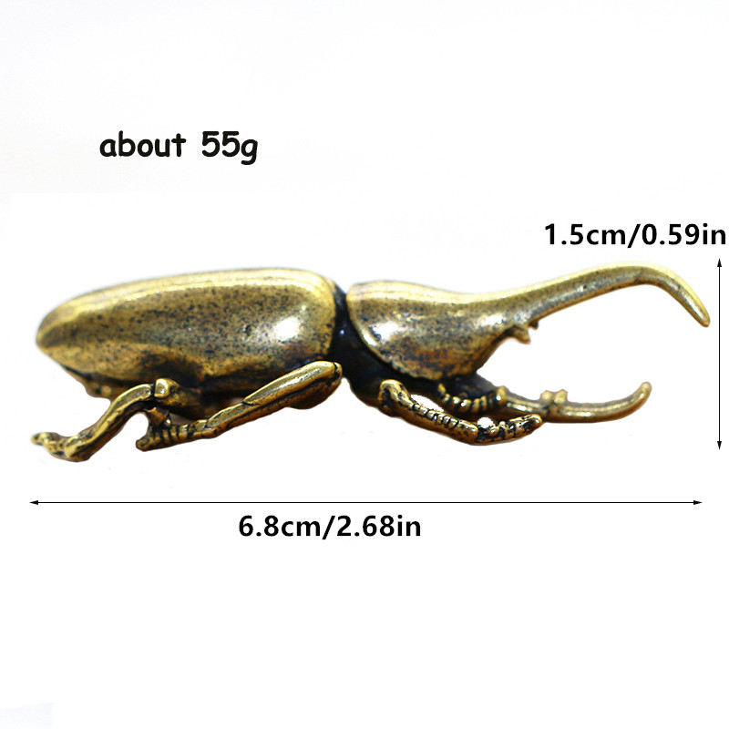 Antique Bronze 5 Styles Beetles Miniature Figurines Desktop - Temu