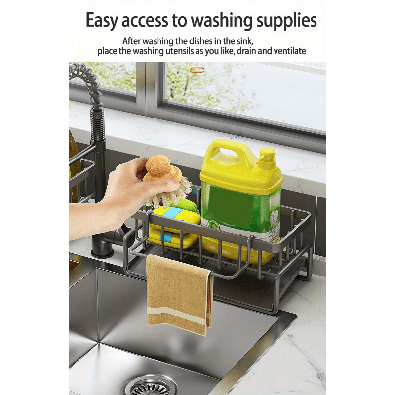 2 in 1 Home Sink Organizer Faucet Hanging Drain Rack kitchen bathroom  organizer Fruit and vegetable drainer sponge holder