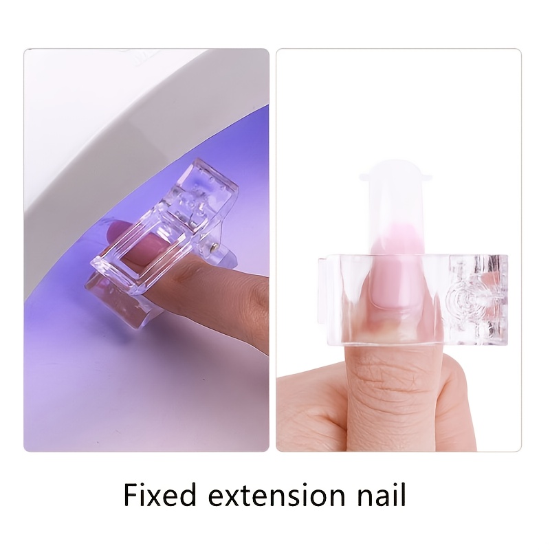 Nail Tip Clips Poly Gel Nail Forms Nail Extension Gel Quick - Temu