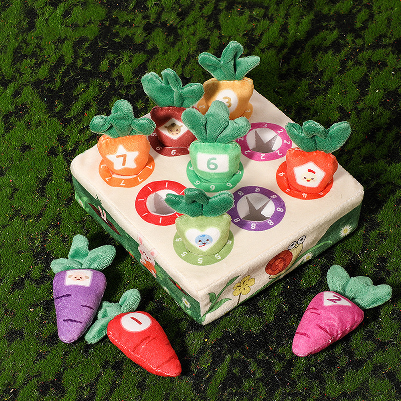 Juguetes Montessori para regalos de bebé de 1 año, caja de kit de juego  incluye juegos de cosecha de zanahorias, caja de monedas para bebés,  juguetes