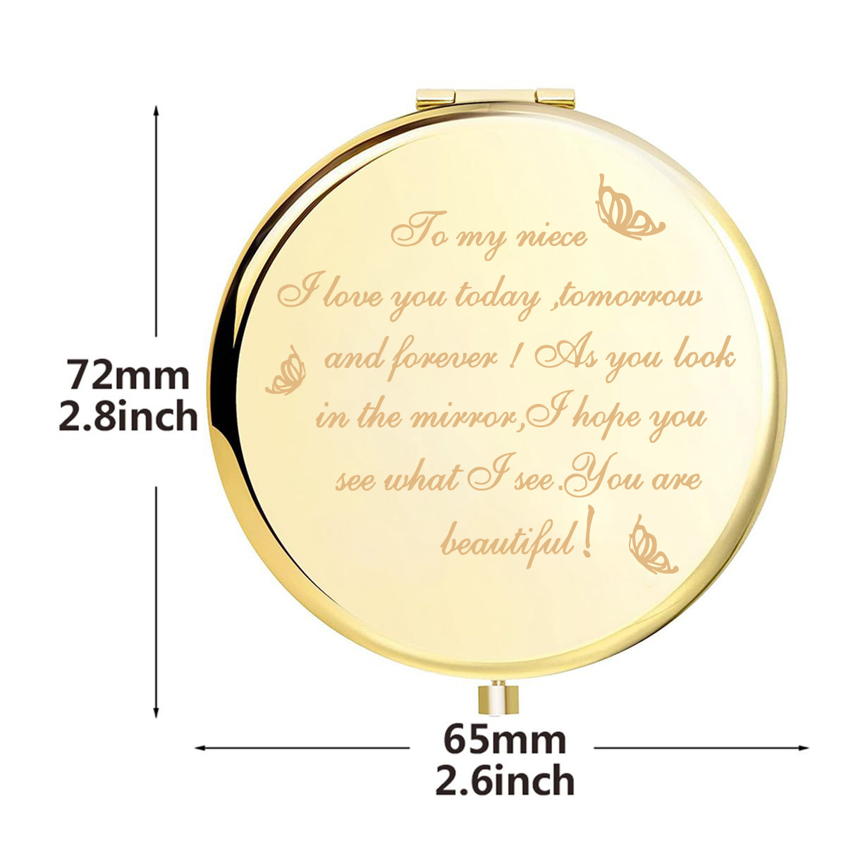 Personalized compact Mirror For Daughter Granddaughter Niece Gift