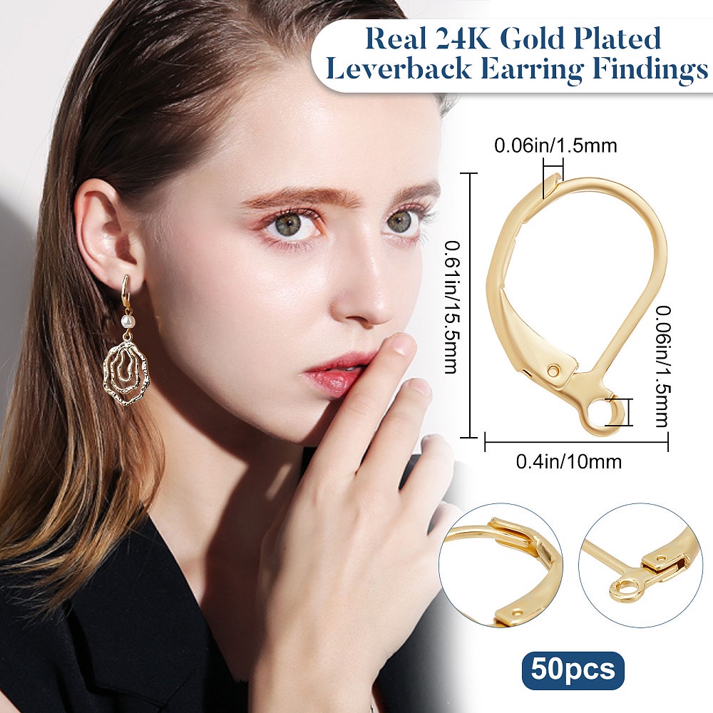 Golden Stainless Steel Open Earrings Circle Earring Hooks - Temu