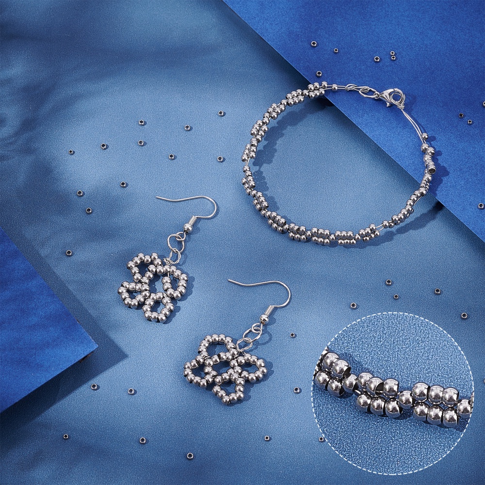 Brass Iron Crimp Beads Crimp Bead Covers Set Silver Color - Temu