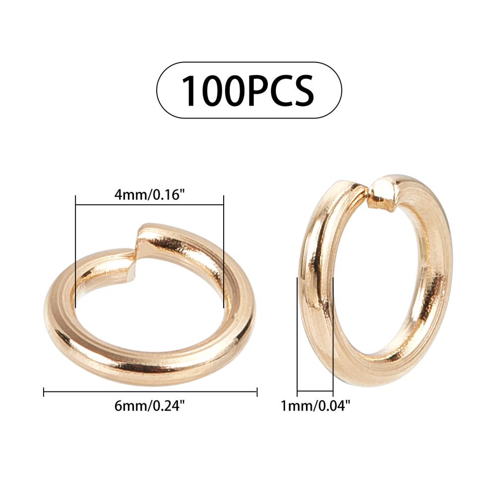 Stainless Steel Open Jump Ring Plated Bead Jump Wire Rings - Temu