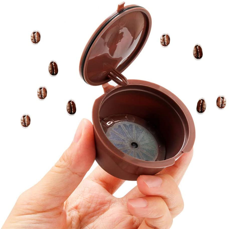 Cápsulas de café reutilizables Filtro de café recargable con tapas  Universal fácilmente 180ml Macarena Cápsula de café