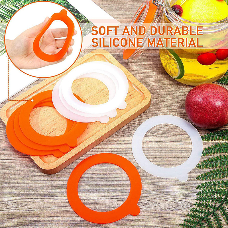 Silicone Replacement Gasket Airtight Rubber Seals Ring Leak-Proof for Glass  Jars 