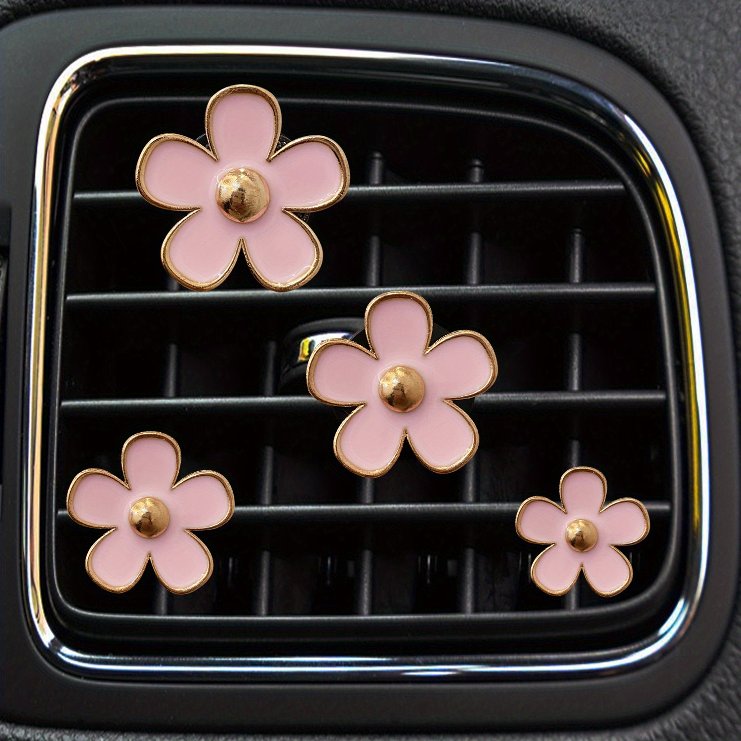 6 Stück Gänseblümchen Blumen Lüftung Clip Auto Dekoration Klimaanlage  Auslauf Clip Auto Lufterfrischer Clip Innen Deko Anhänger Bunte Auto Zubehör