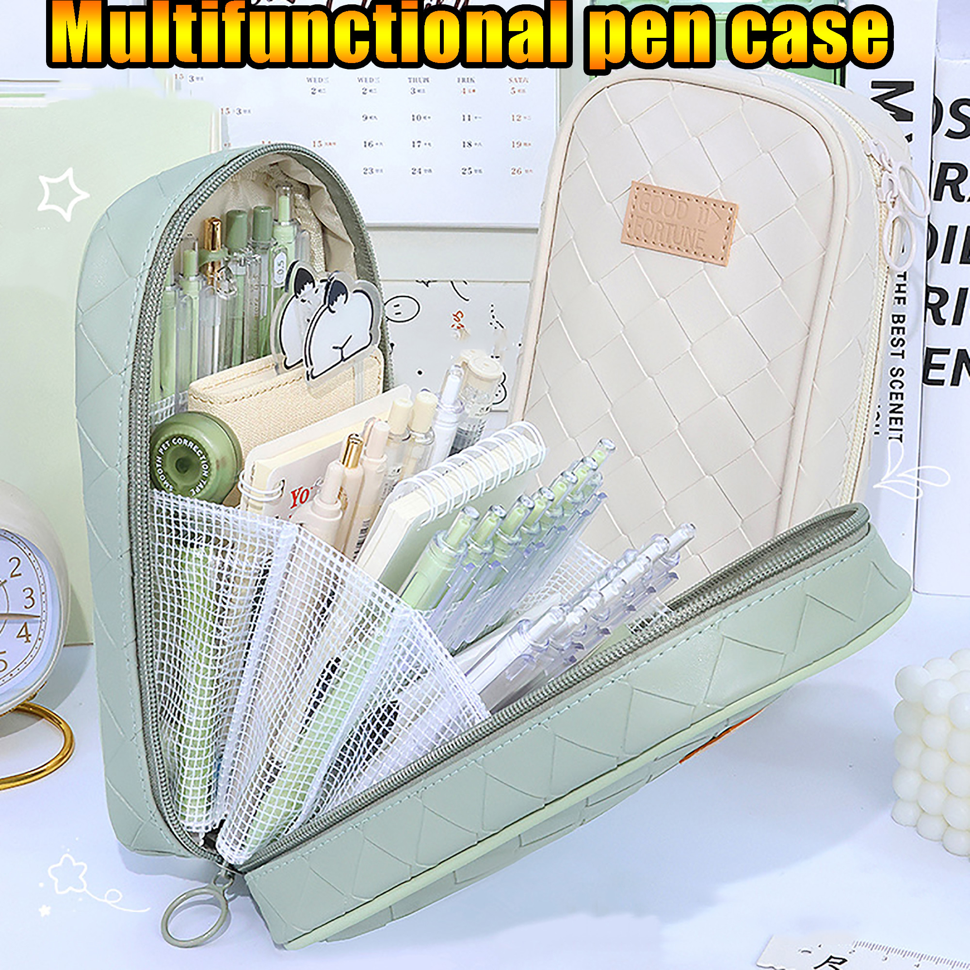 Exam Pen Bag Simple Stationery Bag Plain Color Stationery - Temu