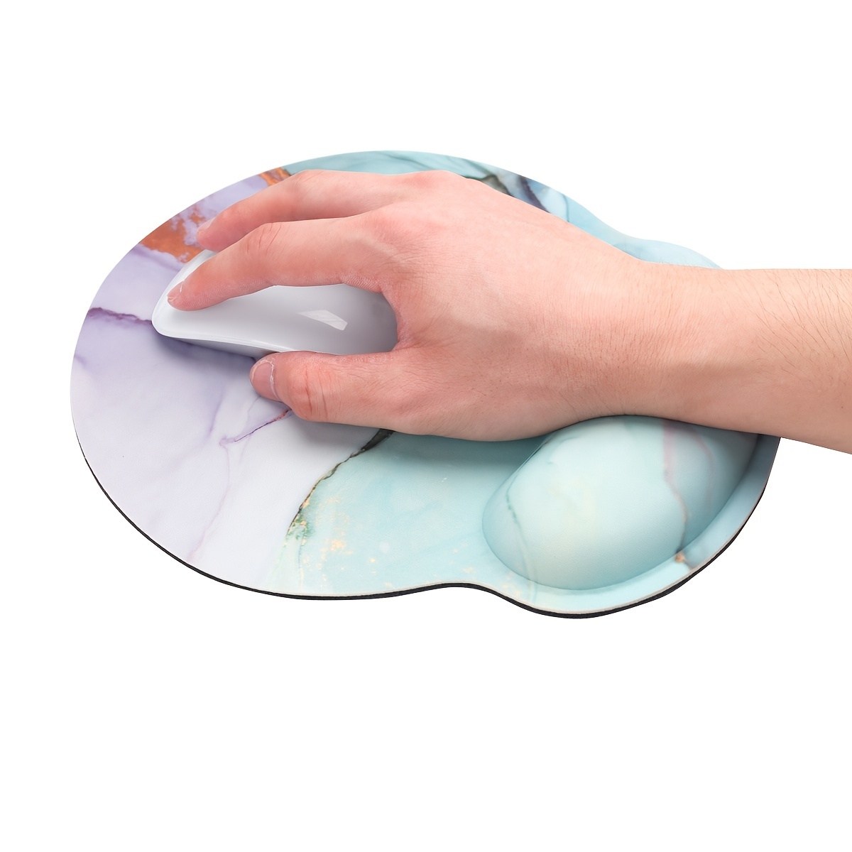 1pc Thickened Anti-slip Memory Foam Ergonomic Wrist Rest Mouse Pad For  Office And Study