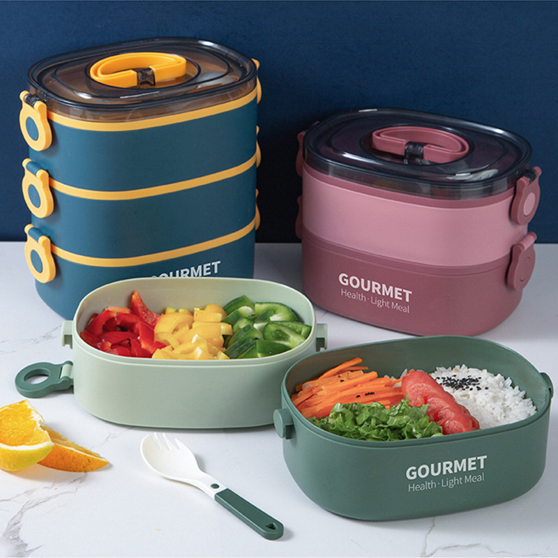 2000ml 3 Tier Bento Lunch Box Leakproof Container