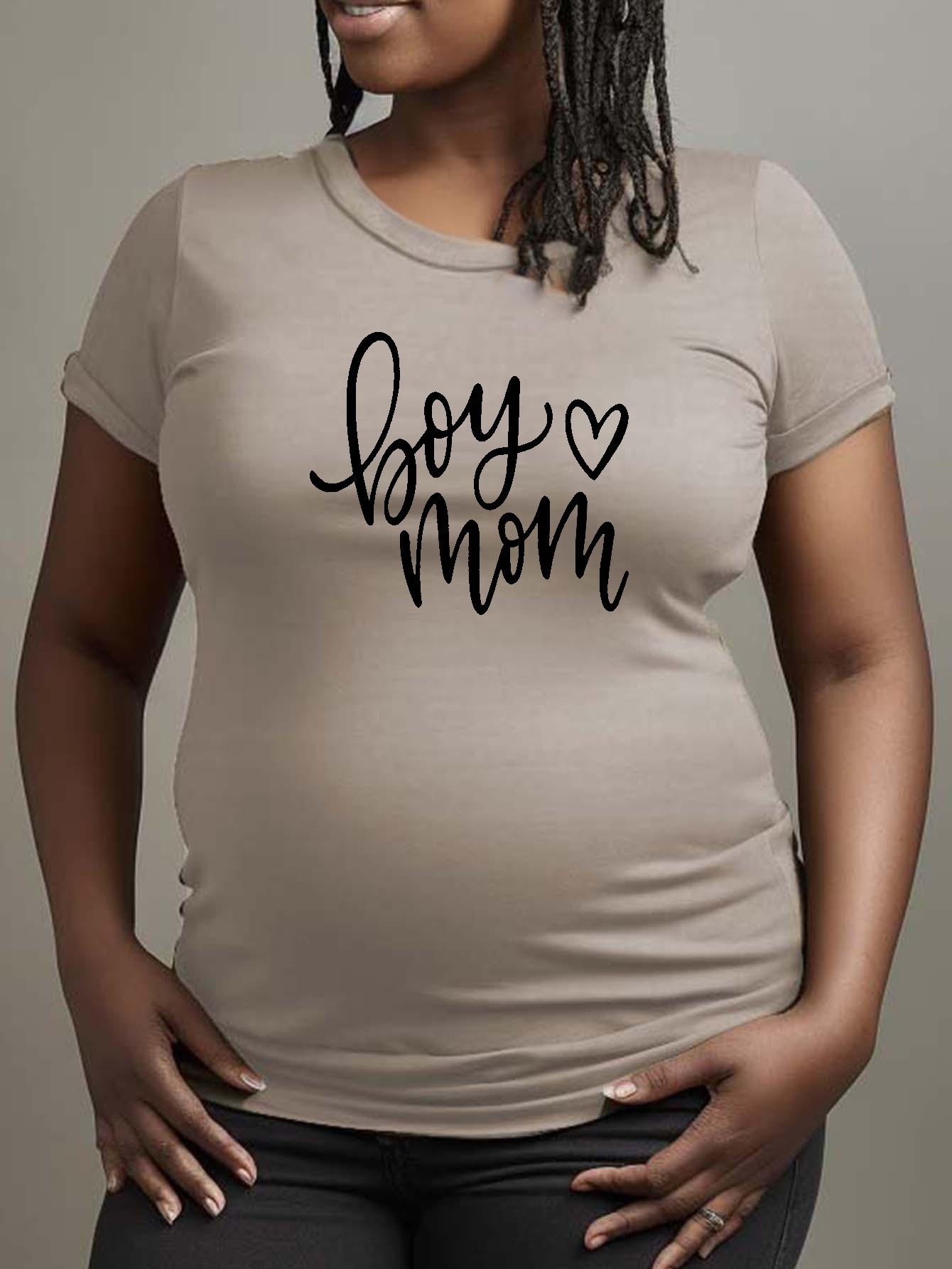 Boy Mom Graphic Maternity T shirt Mama's Comfy Loose Belly - Temu