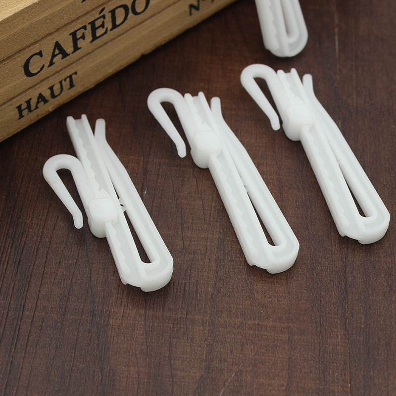 White Plastic Curtain Hooks Adjustable Curtain Clip Hook - Temu