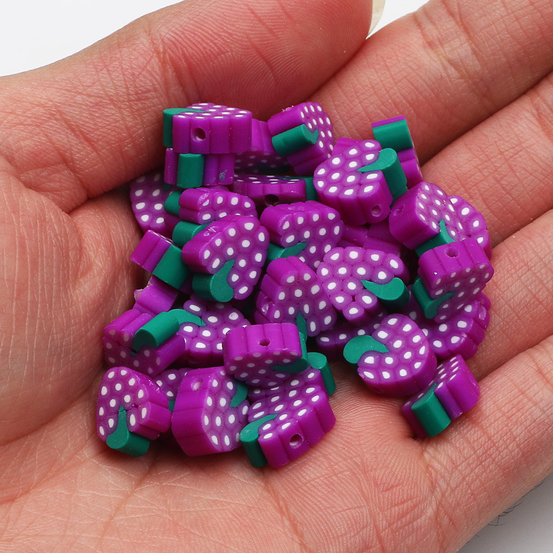 Purple Grape Pattern Polymer Clay Beads Spacers Charms Accessories For Diy Jewelry  Making Accessory Making Supplies Decor Ornament - Temu Australia