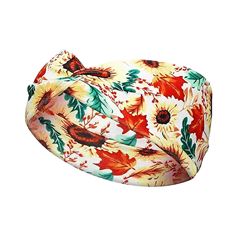 Thanksgiving Pumpkin Twisted Hair Band Maple Leaf Headband