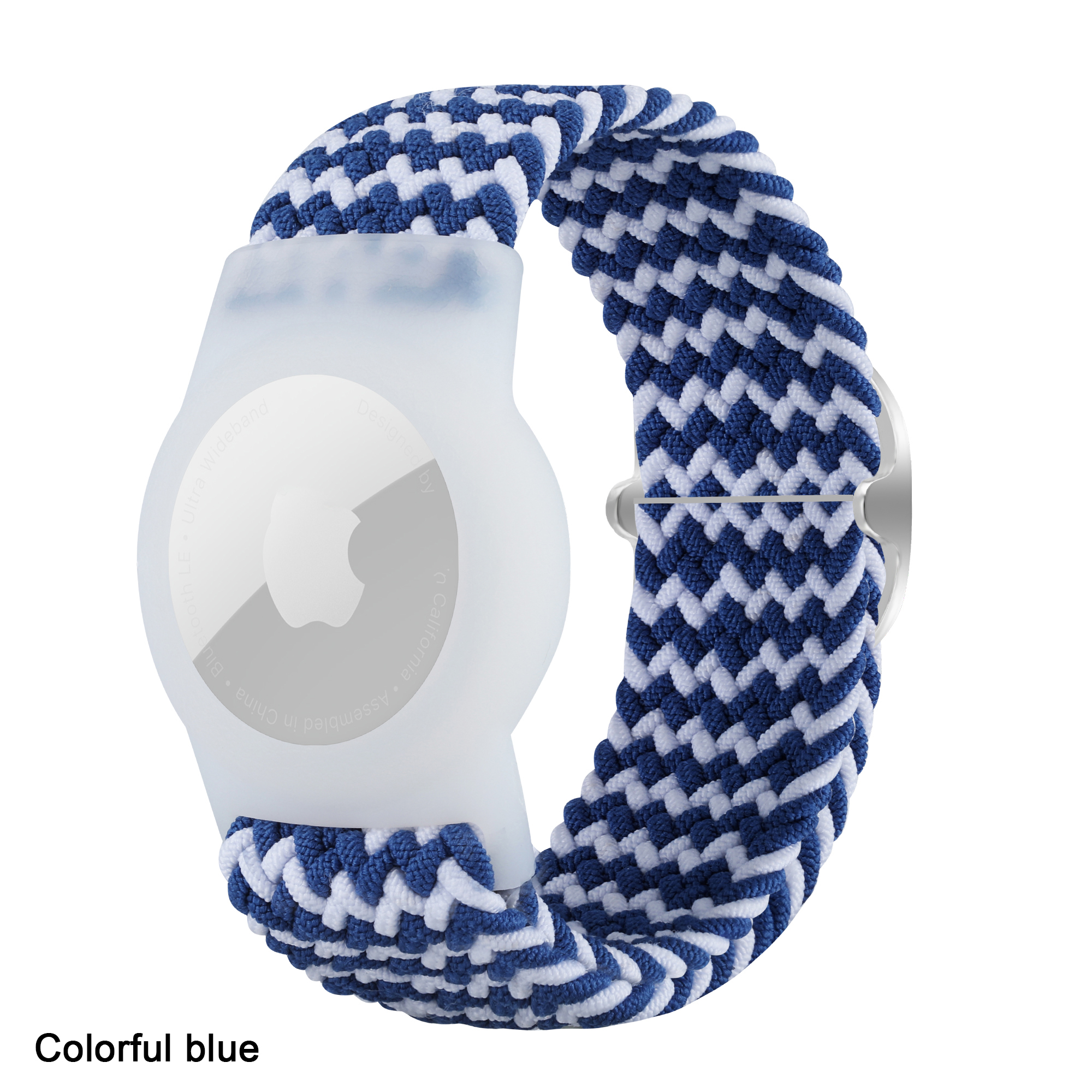 220 mm pour AirTag Tracker enfant adulte bracelet en nylon étui de  protection (capu bleu)