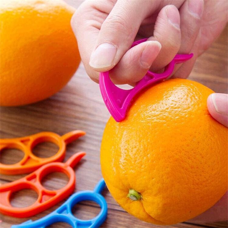 6pcs Orange Peeler, Plastic Orange Peeler, Simple Lemon Peeler, Grapefruit  Peeler, Creative Cutter, Orange Peeler Tool With Ring Handle, Fruit Peeler