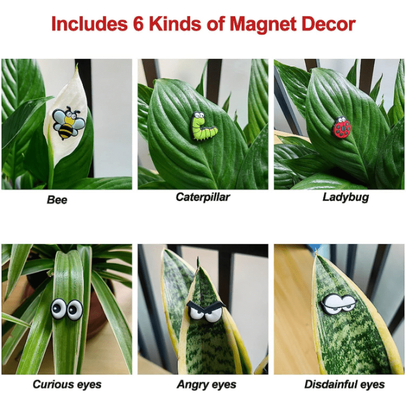 Cute Plant Leaf Decoration Plant Magnet Eye Crafts Plant Magnet