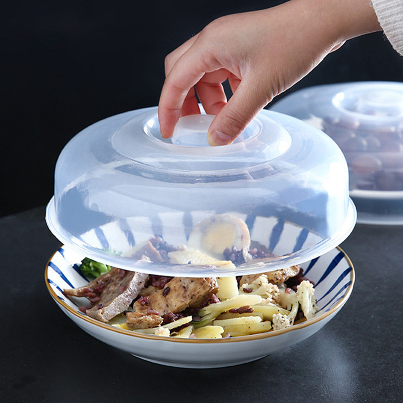 Cubierta transparente para salpicaduras de microondas para alimentos, tapa  transparente como GLA, protector contra salpicaduras de microondas