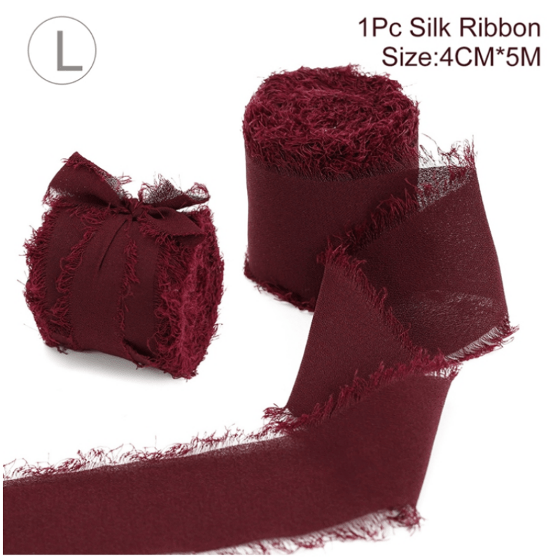 Frayed Edged Wrinkle Chiffon Silk Ribbon Handmade Ripped - Temu