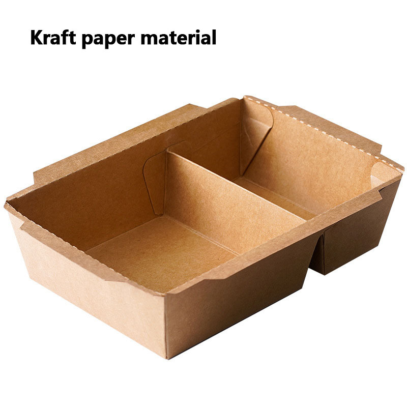 Kraft Paper Packaging Box Disposable Lunch Box Takeout - Temu