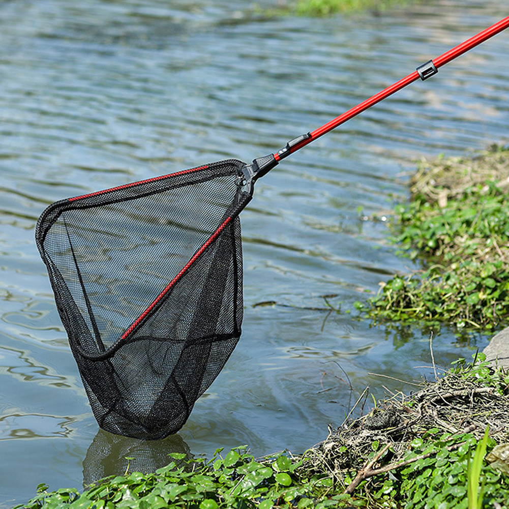 Folding Fishing Landing Dip Net Easy Installation Triangle - Temu