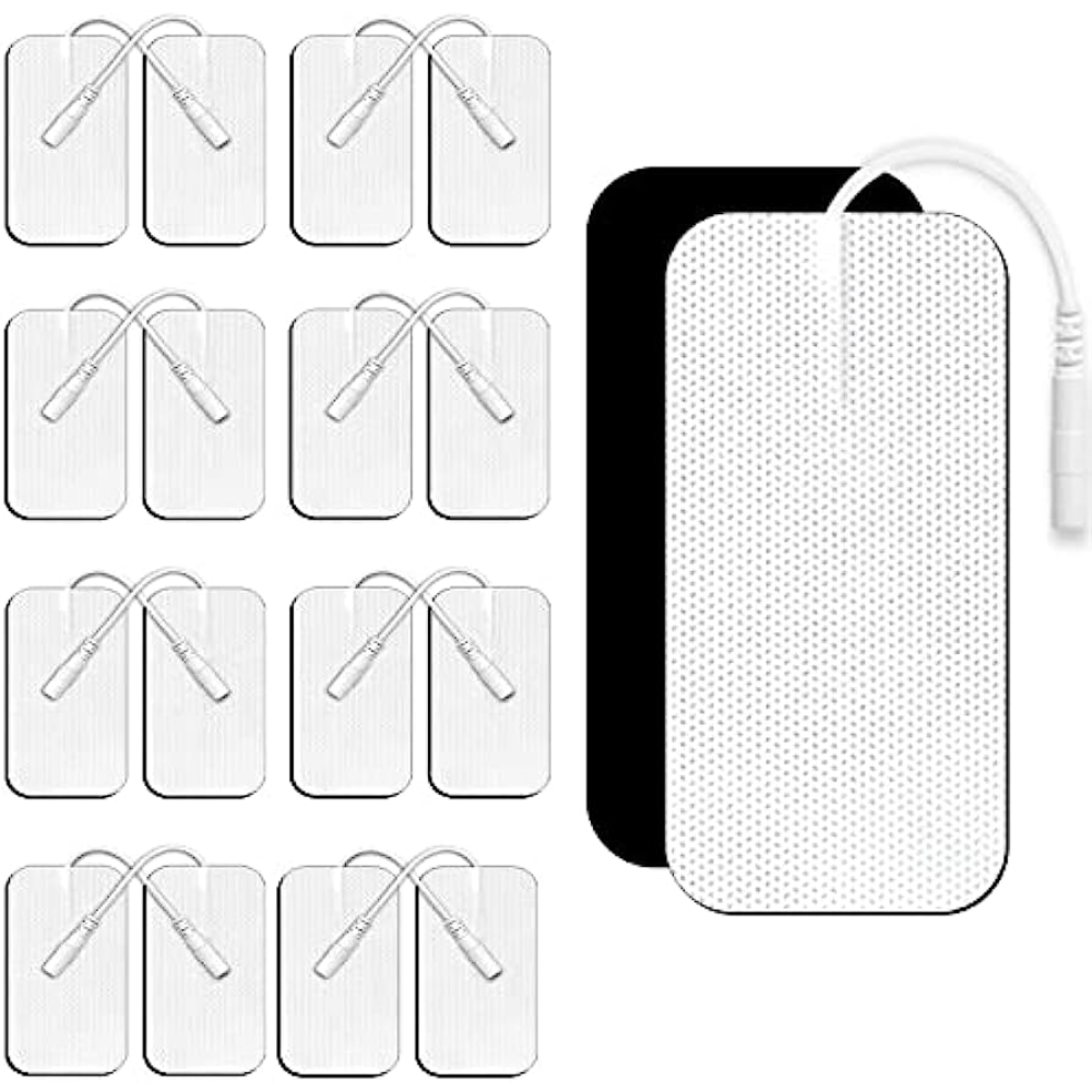 TENS Unit Replacement Pads - Pack of 16 Electrode Squares for Muscle  Stimulation & Therapy - 2 x 4 Stimulator Pad Set