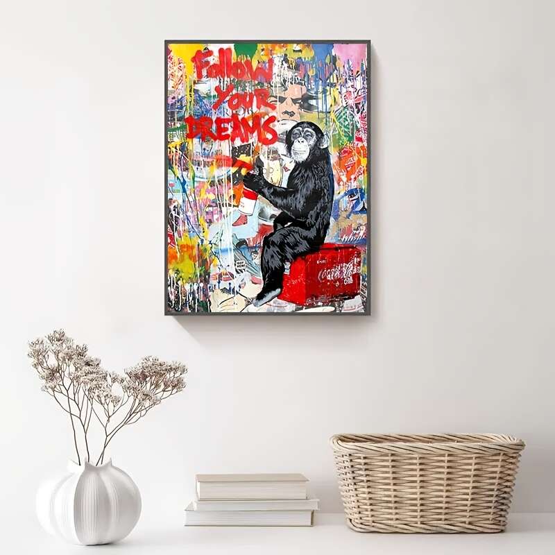 Quadro su tela, Banksy Sogni insoddisfatti di street art - 60x60