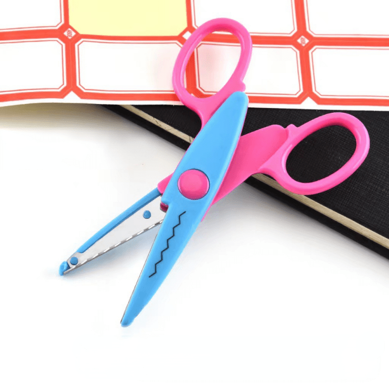 Craft Scissors Decorative Edge, ABS Resin Scrapbook Scissors with 6  Pattern, Saf