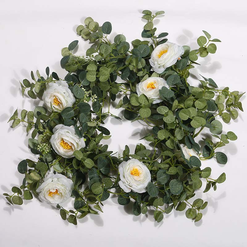 3Pcs 2M Eucalyptus Garland Artificial Ivy Faux Garland Wall Decor