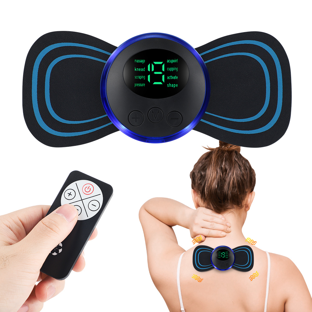 3PCS Portable Mini Electric Neck Massager Cervical Massage Stimulator Pain  Relief Kit 