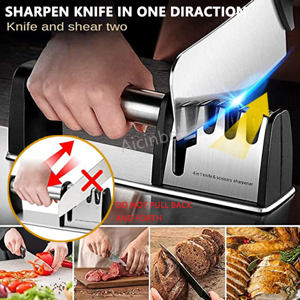 SHOWERORO 1pc Sharpener Kitchen Cutter Sharpening Tools Manual