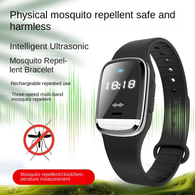 Ultrasonique Anti-moustiques Bracelet Moustiques Répulsif Montre ultrasons  Anti-moustiques extérieur électronique Anti-Insectes Bandes Réglable pour  Enfants Adultes