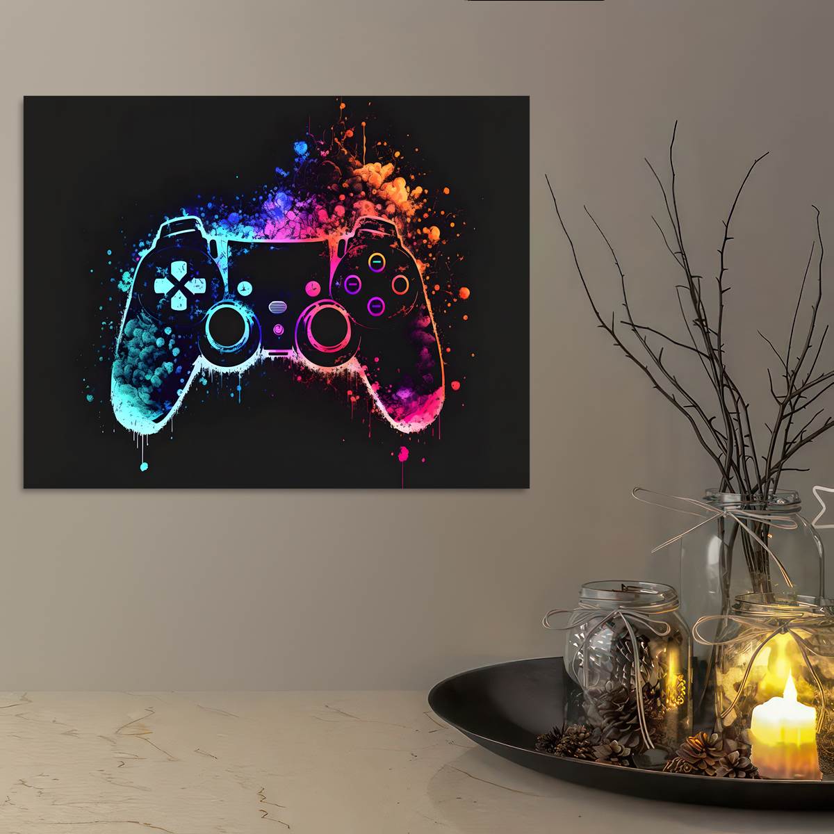 1pc Neon-colored Gaming Room Poster, Game Room Decor, Bedroom Decor, Video  Game Inspirational Poster, Gaming Decor, Esports Bar Entertainment Venue