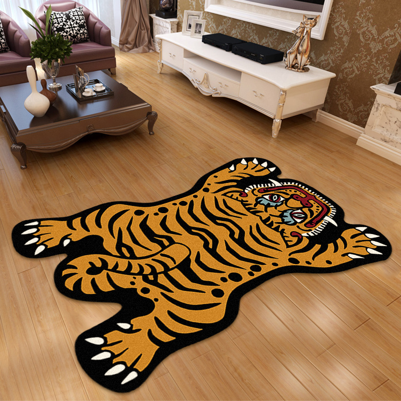 Cheap Tiger Wolf Leopard Bedroom Rug Anti-slip Bath Carpet Floor Mat Living  Room Floor Mats Kitchen Rug Bedside Rug Home Decoration
