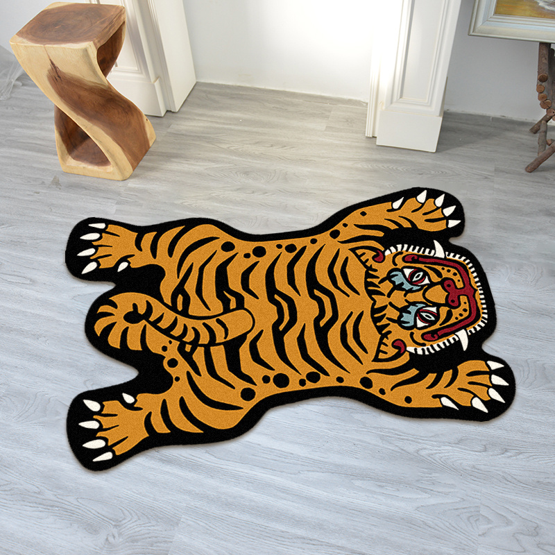 Tiger Cat Floor Mat Realistic Wild Animals Area Rug Non slip - Temu