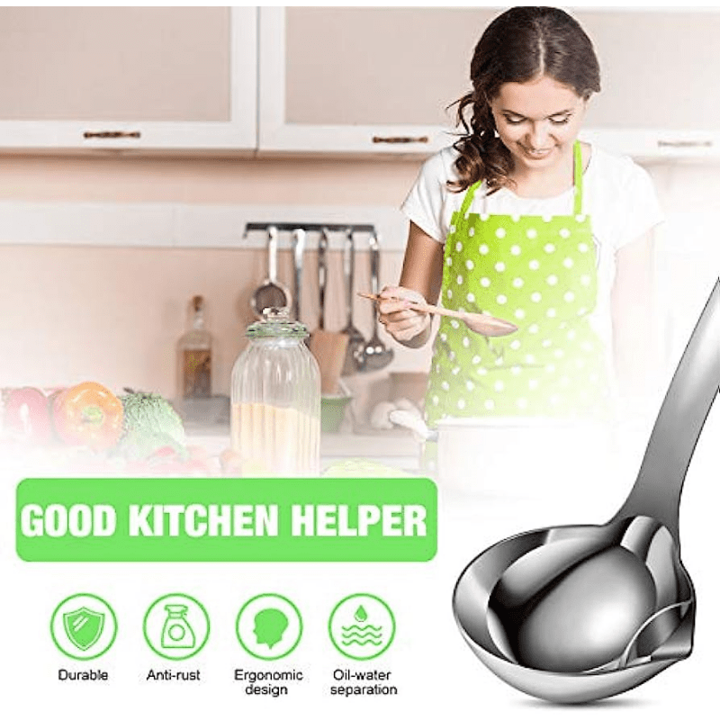 Soup Spoon Oil Separator Household Kitchen Tool Stainless - Temu
