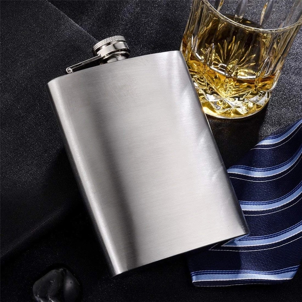 1pc 4/5/7/8/10/12oz Stainless Steel Hip Flask, Alcohol Whiskey Flask Wine Jug, Home Kitchen Outdoor Supplies