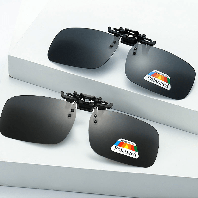 Polarized Clip-On Sunglasses for Myopia with Night Vision and Sun Shading *  For Women & Men