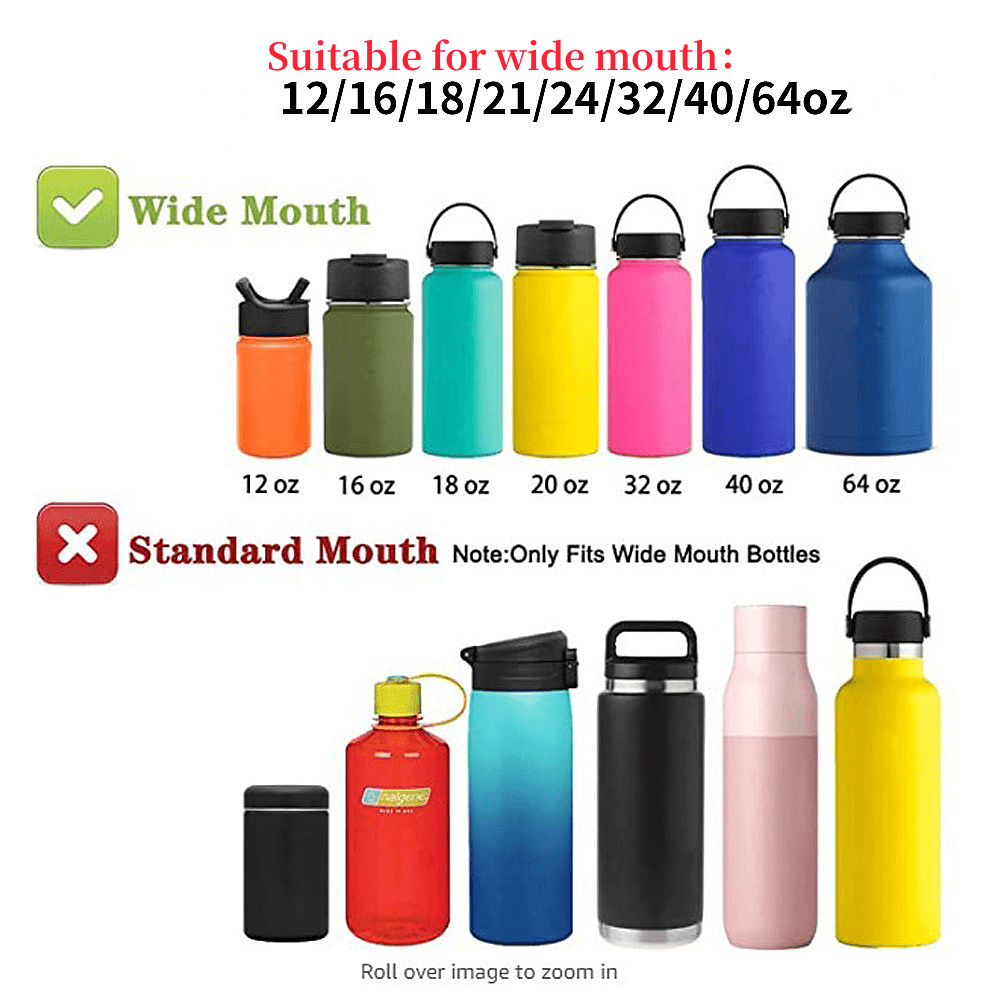Straw Lid Replacement for Hydro Flask 12 16 18 20 32 40 64 oz Wide Mouth Sports Water Bottle