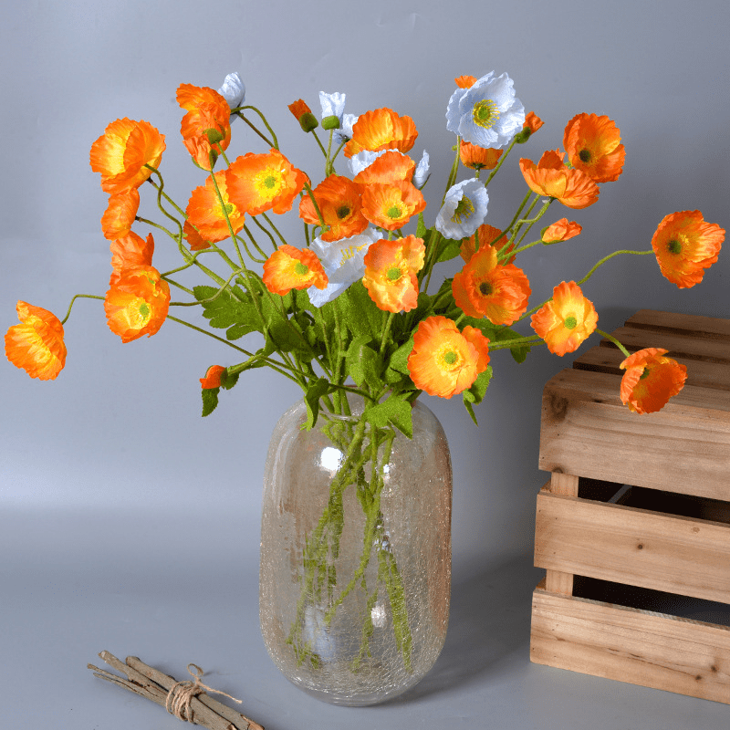 2pcs 23 Artificial Poppy Silk Flowers Perfect For Home Decor Bouquets  Weddings And Parties Coral Flower Arrangement And Table Centerpiece For  Autumn Thanksgiving And Fall Decor, Shop Now For Limited-time Deals