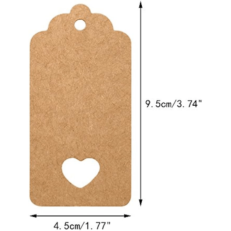 100pcs 3-5cm Round Kraft Paper Tags with Strings Wedding Birthday