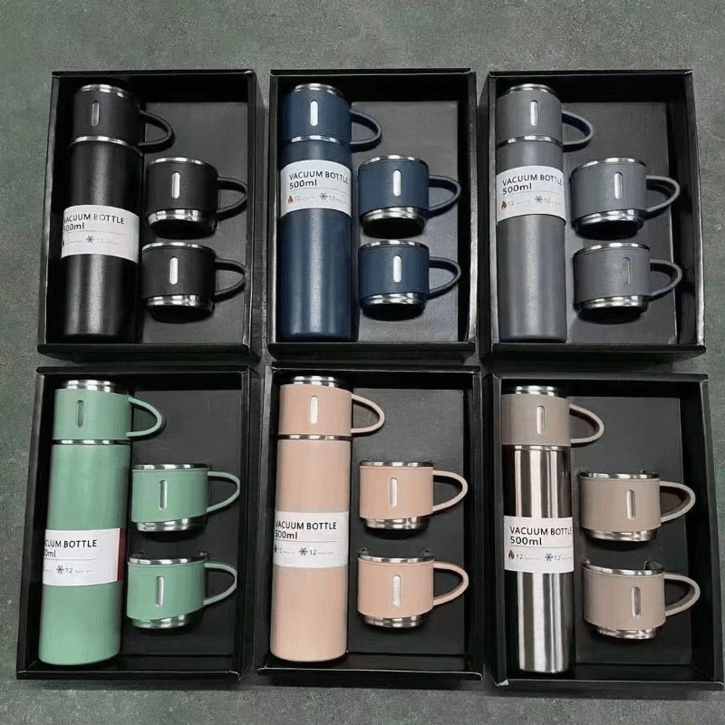 Vacuum flask set. Flask Set.