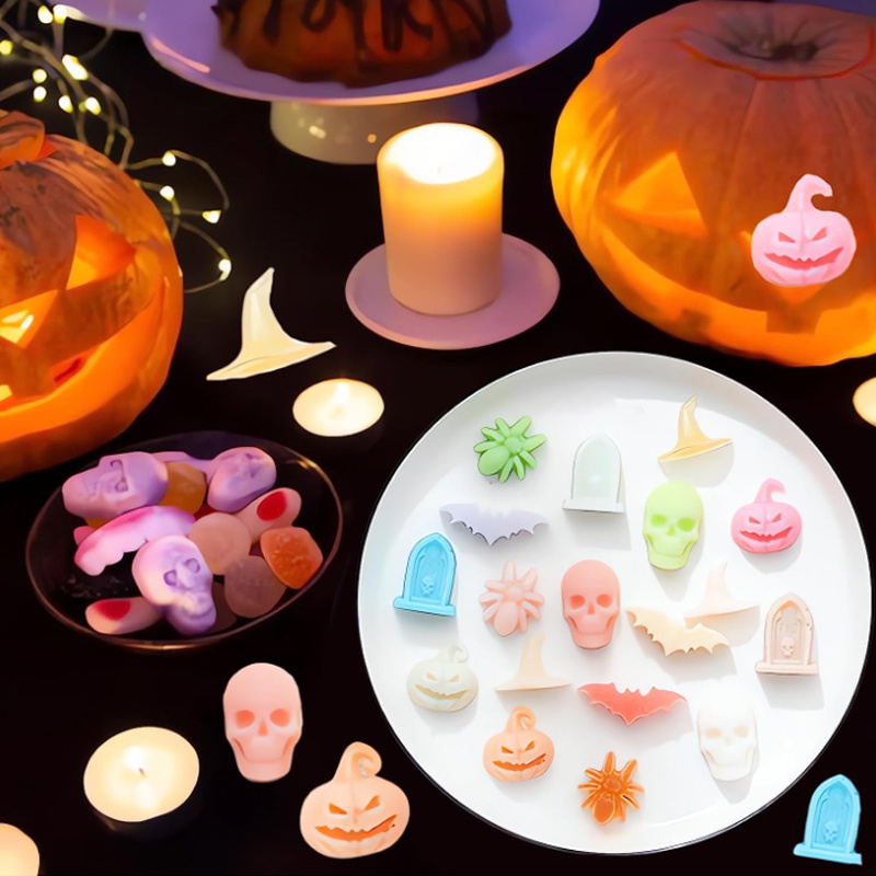 Halloween Silicone Candle Molds DIY Ghost/Skull/Pumpkin Candle Mold 