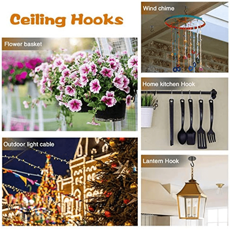 Ceiling Hooks For Hanging Plants -bracket Wall Mount Lanterns